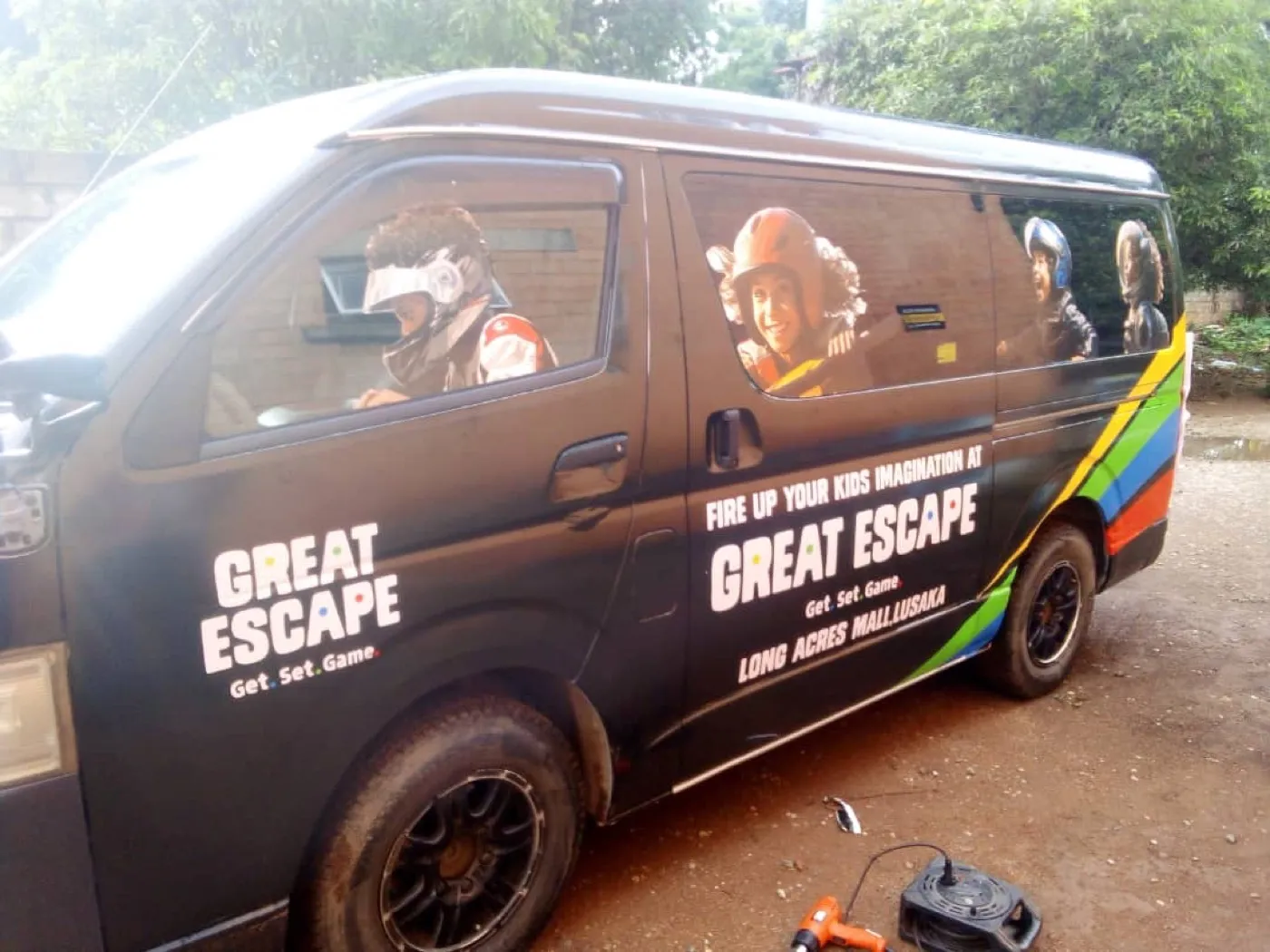 Great Escape van with full vehicle branding