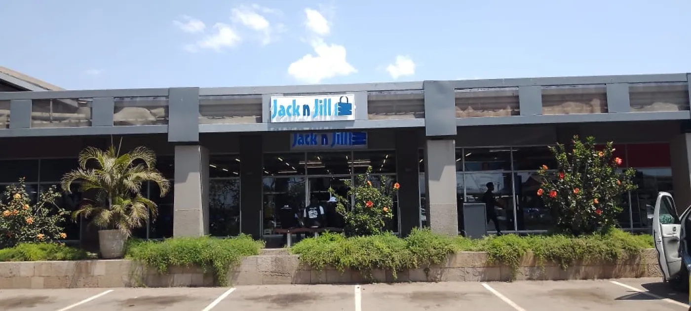 Jack n Jill shopfront with 3D signage in daylight